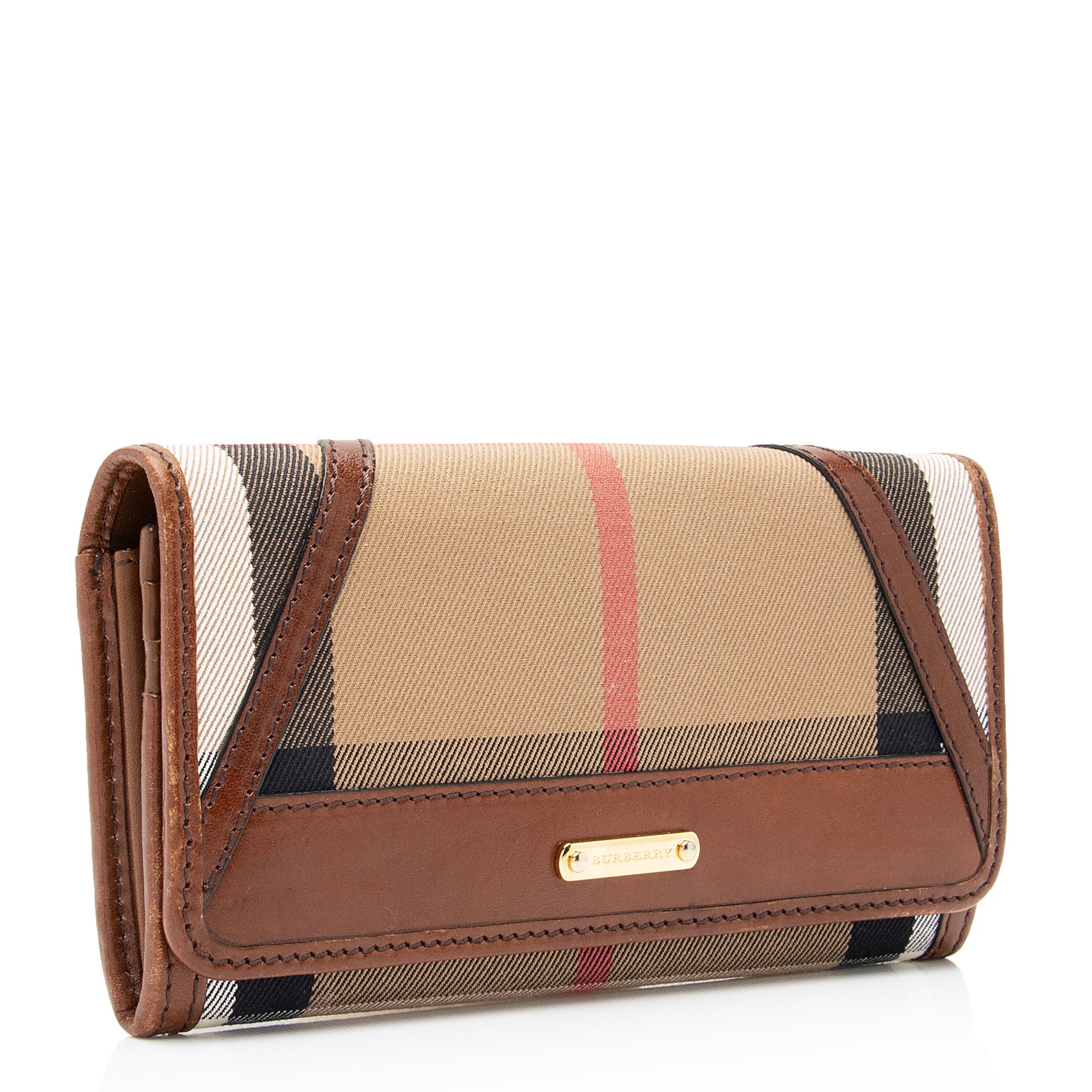 Burberry House Check Bridle Penrose Continental Wallet (SHF-Nqh5fC)