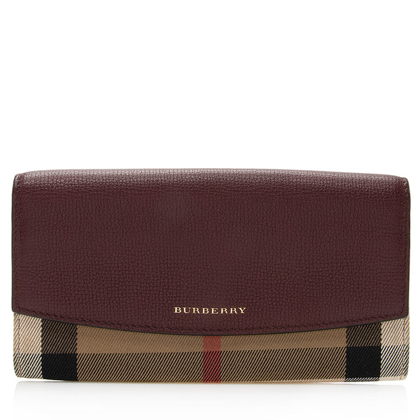 Burberry House Check Continental Wallet (SHF-20805)