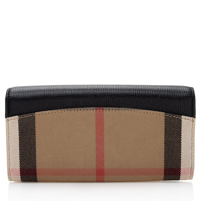 Burberry House Check Continental Wallet (SHF-22898)
