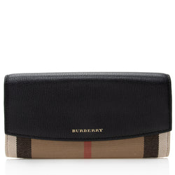 Burberry House Check Continental Wallet (SHF-22898)