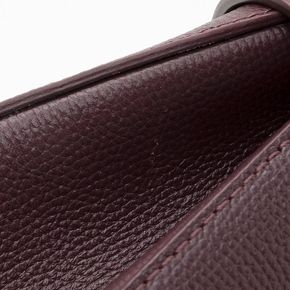 Burberry House Check Leather Banner Small Tote (SHF-19217)