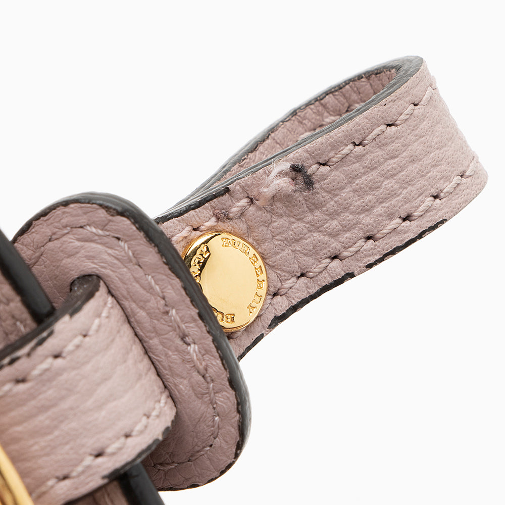 Burberry House Check Leather Banner Small Tote (SHF-19183)