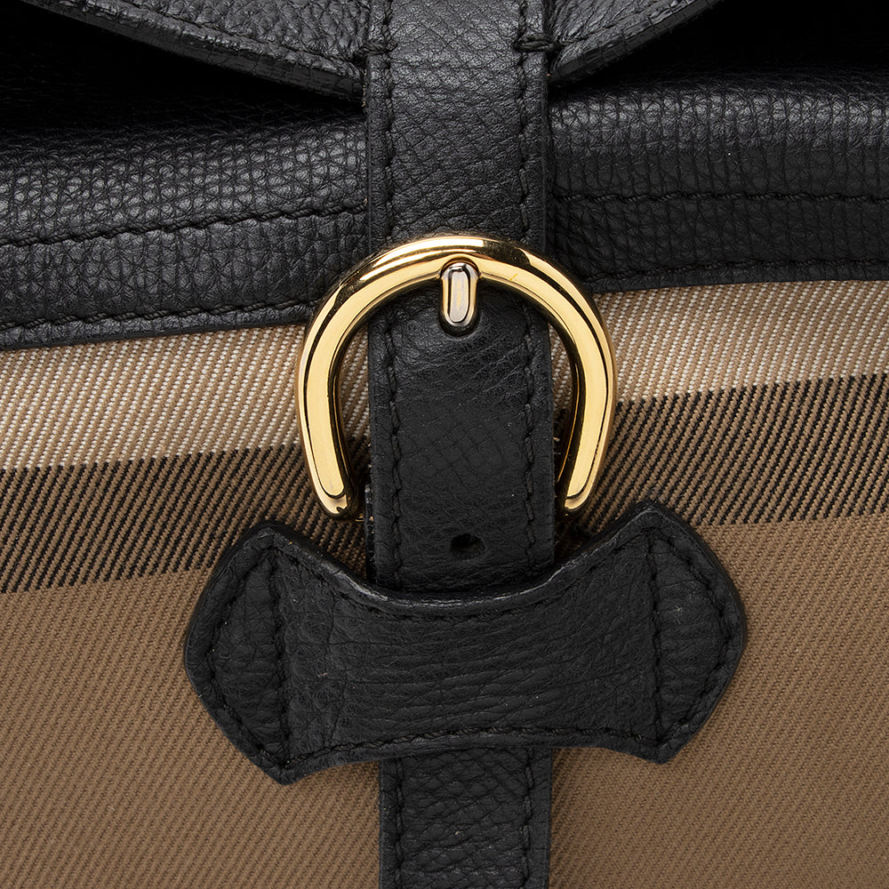 Burberry House Check Sycamore Medium Hobo (SHF-22098)