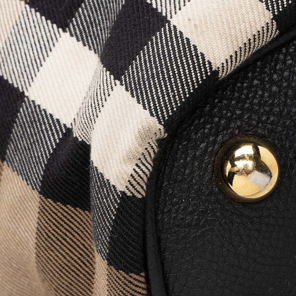 Burberry House Check Sycamore Medium Hobo (SHF-22098)