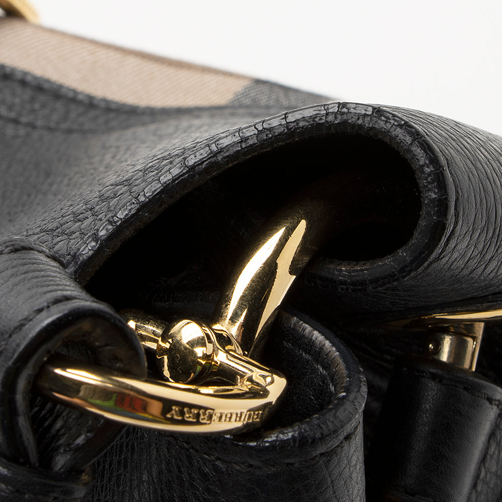 Burberry House Check Sycamore Medium Hobo (SHF-22098)