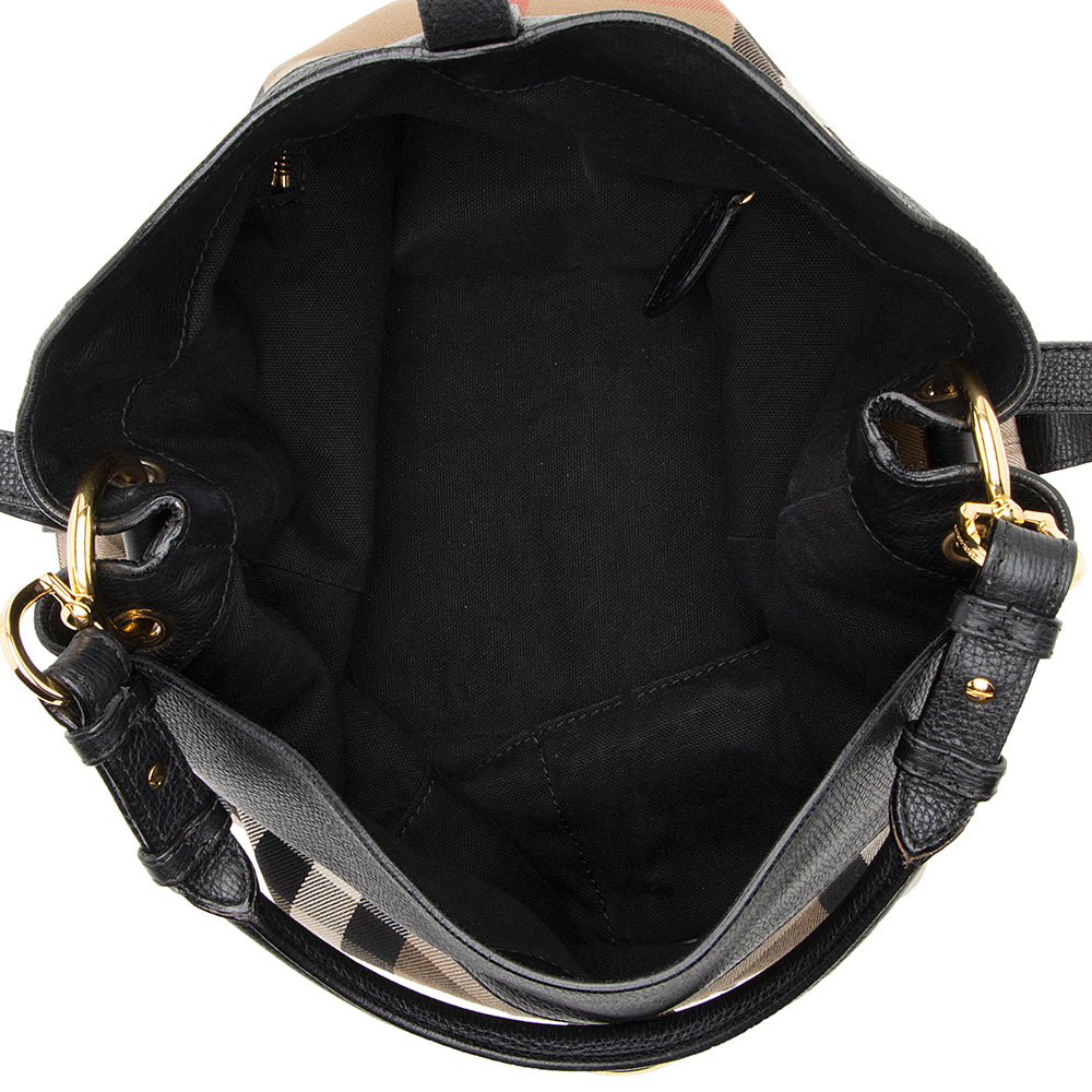 Burberry House Check Sycamore Medium Hobo (SHF-22098)