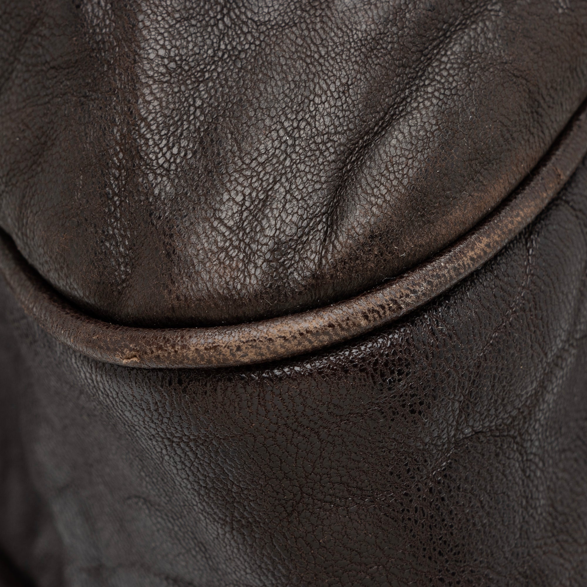 Burberry Leather Ashbury Double Zip Large Bowling Bag (SHF-23880)