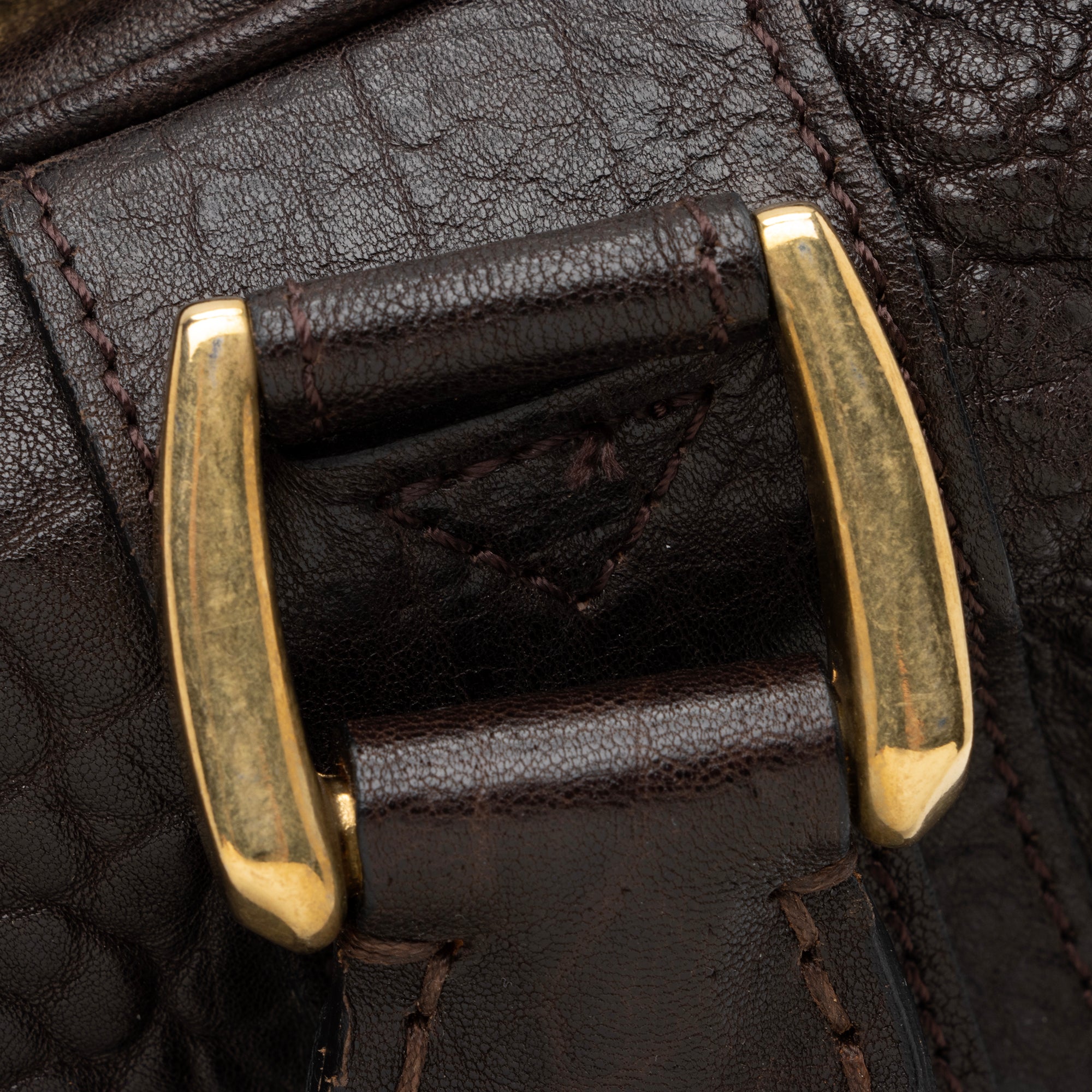 Burberry Leather Ashbury Double Zip Large Bowling Bag (SHF-23880)