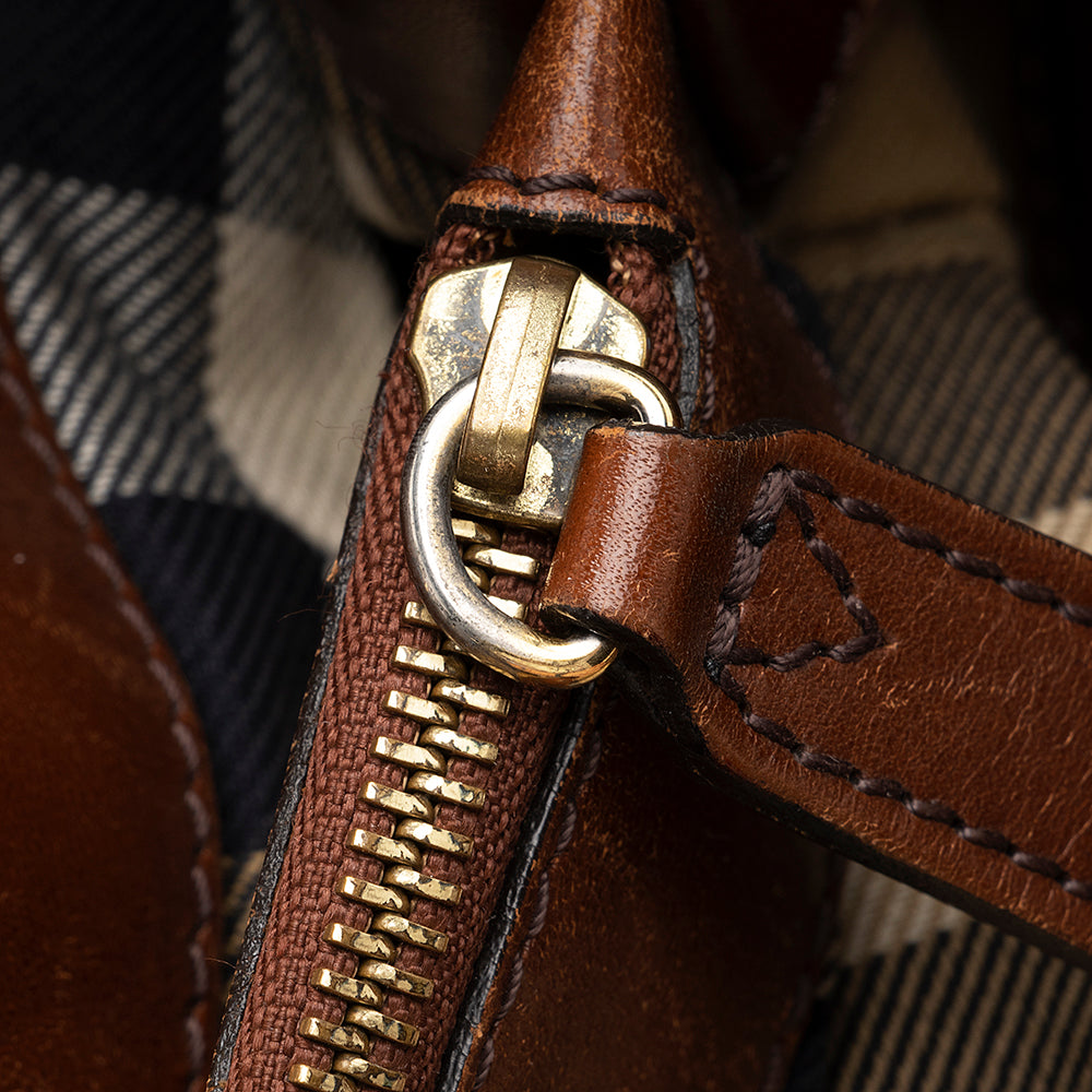 Burberry Leather Convertible Satchel (SHF-17987)