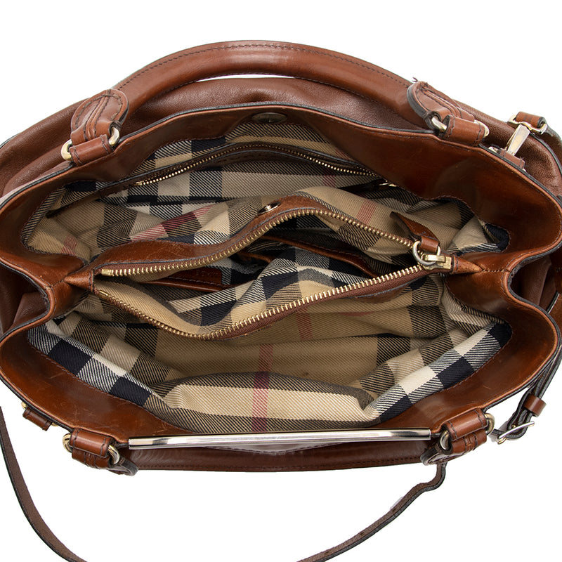 Burberry Leather Convertible Satchel (SHF-17987)