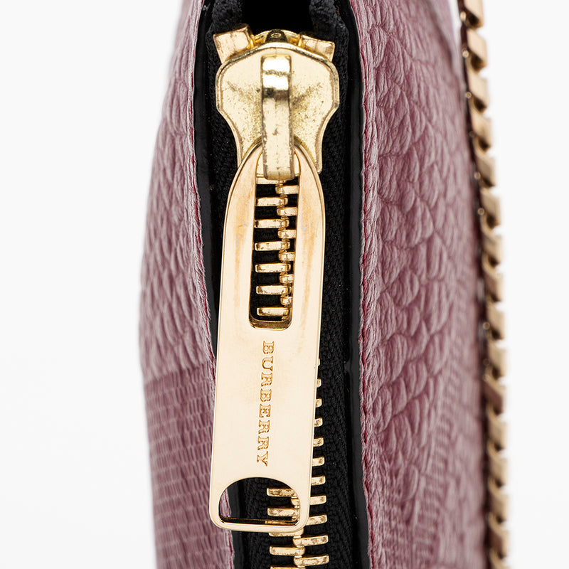 Burberry Leather Embossed Check Peyton Crossbody Bag (SHF-19230)
