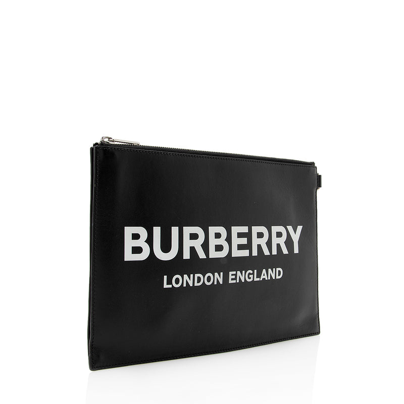 Burberry Leather Logo Wristlet (SHF-16604)