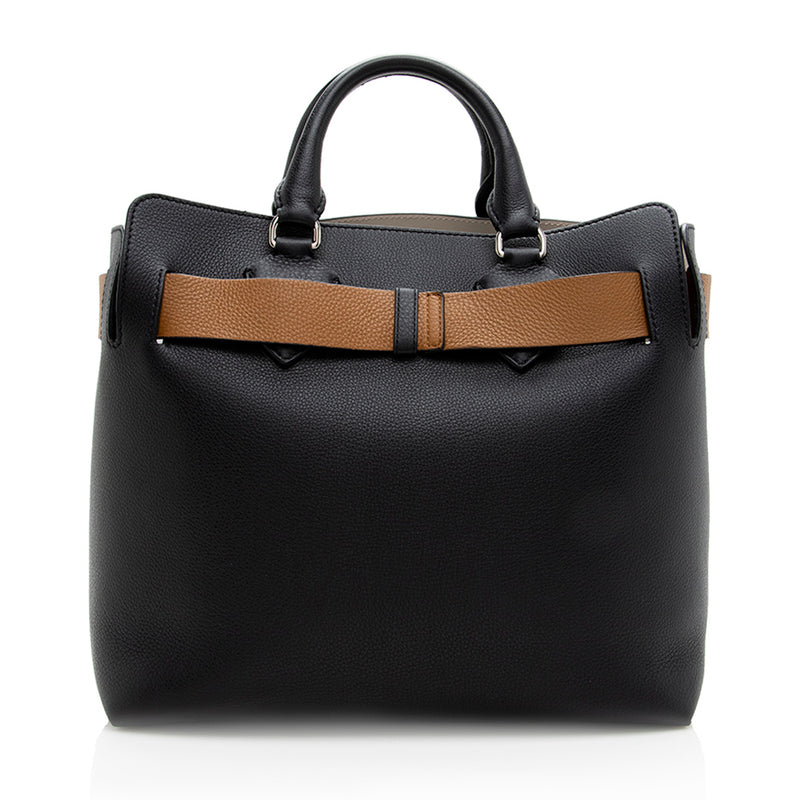 Burberry Leather Marais Medium Belted Tote (SHF-18940)
