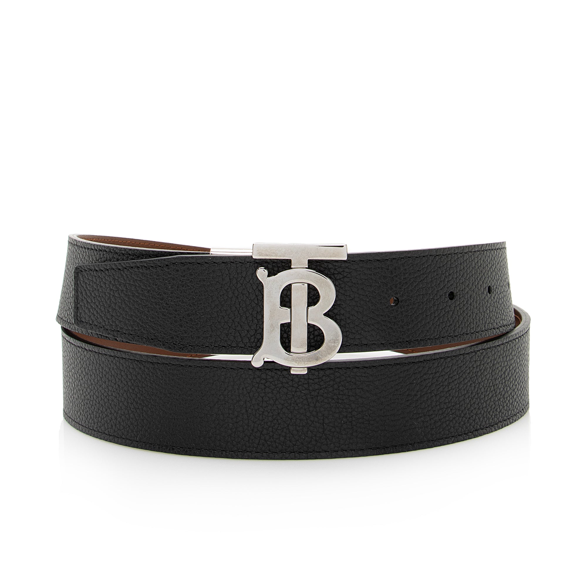 Burberry Leather Reversible TB Monogram Belt - Size 42 / 100 (SHF-22752)