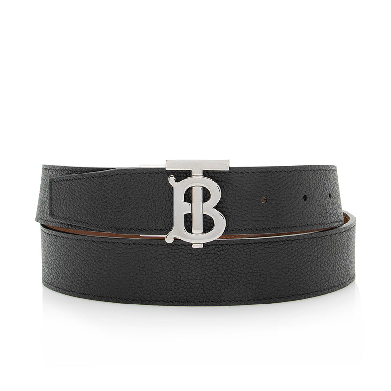 Burberry Leather Reversible TB Monogram Belt - Size 42 / 105 (SHF-2385 –  LuxeDH