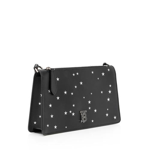 Burberry Leather Star Print TB Mini Pouch (SHF-23380)