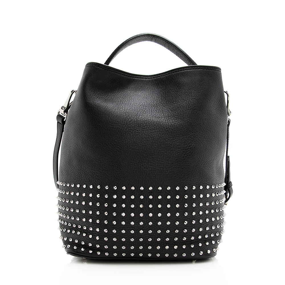 Burberry Leather Studded Susanna Bucket Bag (SHF-20065)