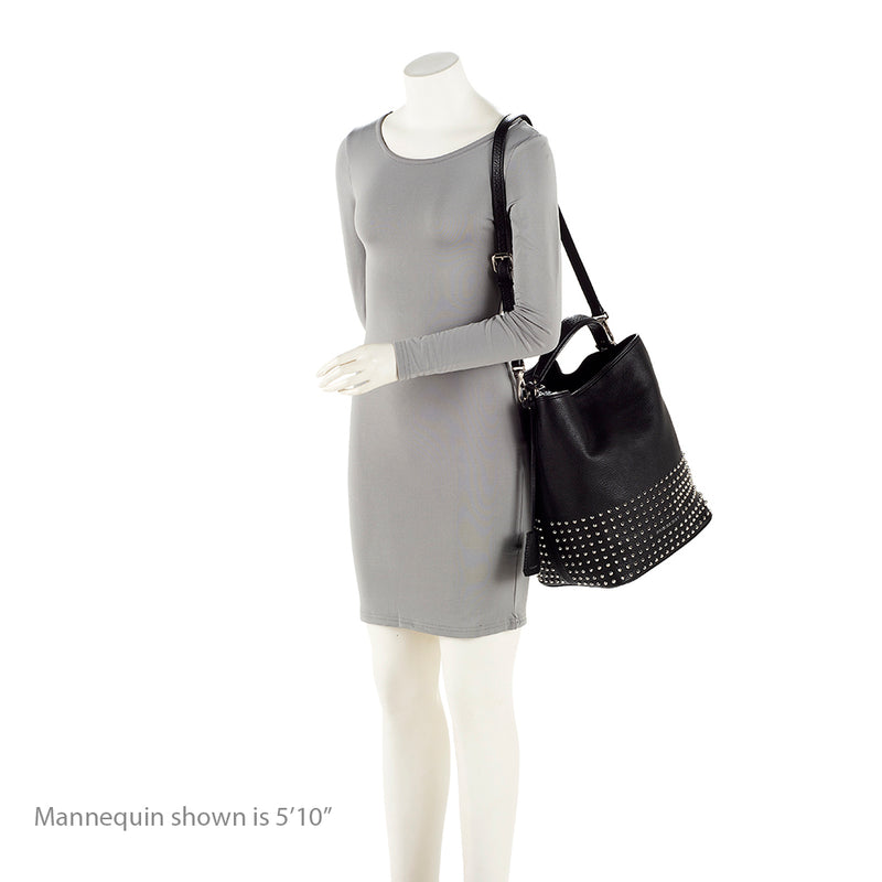Burberry Leather Studded Susanna Bucket Bag (SHF-20065)