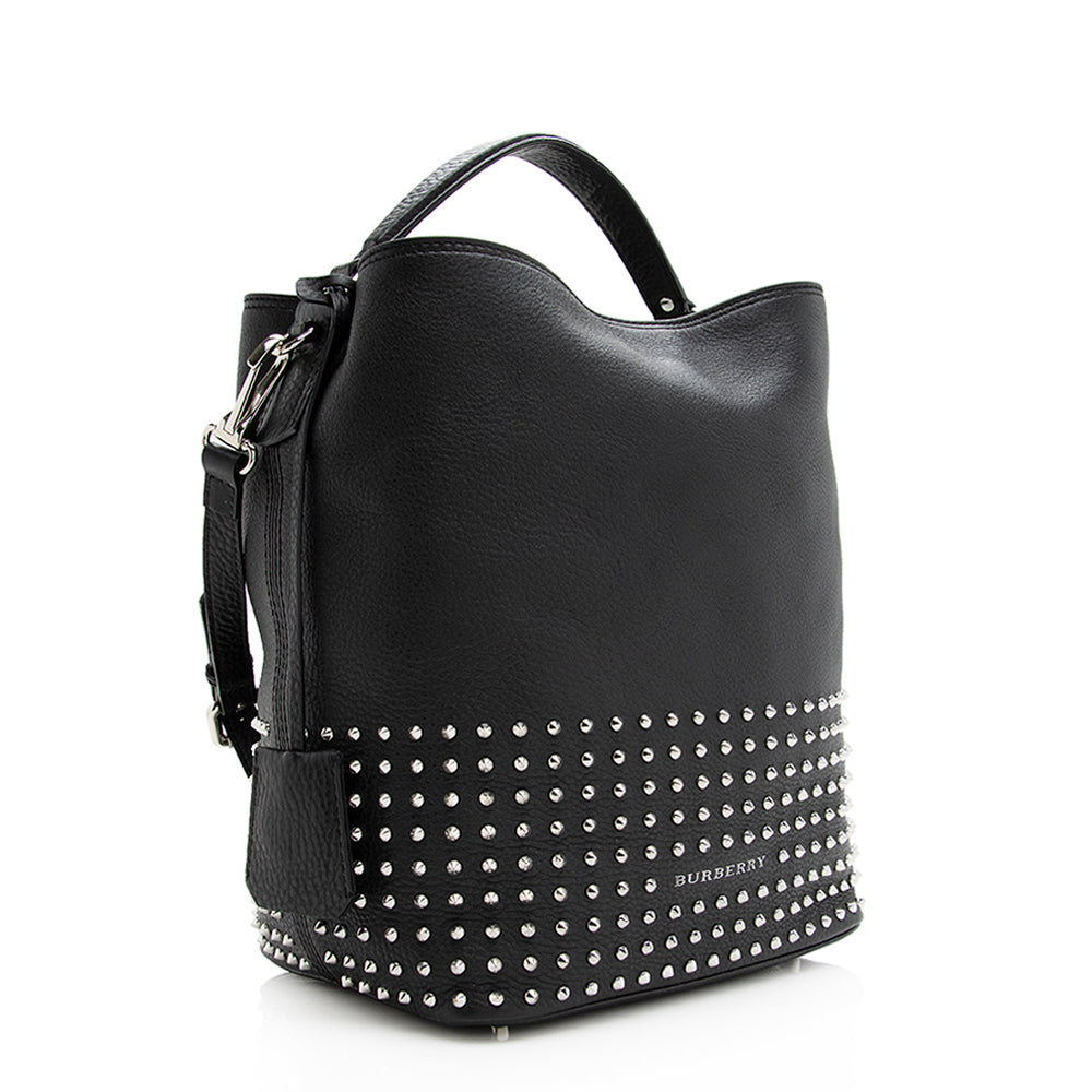 Burberry Leather Studded Susanna Bucket Bag (SHF-20065)