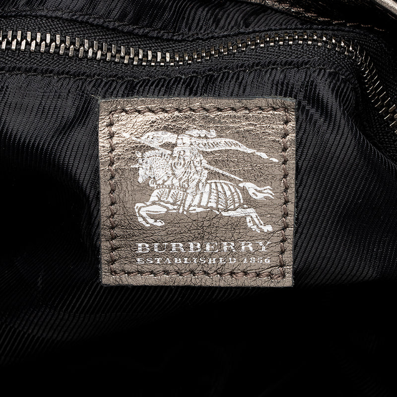 Burberry Metallic Leather Baby Beaton Satchel (SHF-14818)