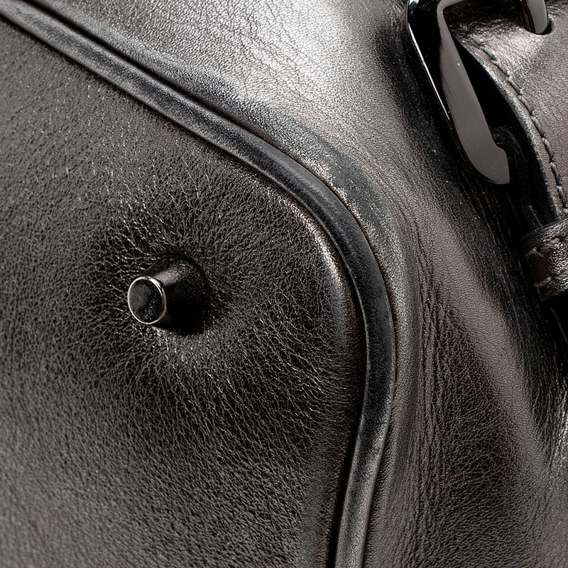 Burberry Metallic Leather Large Satchel (SHF-14682)