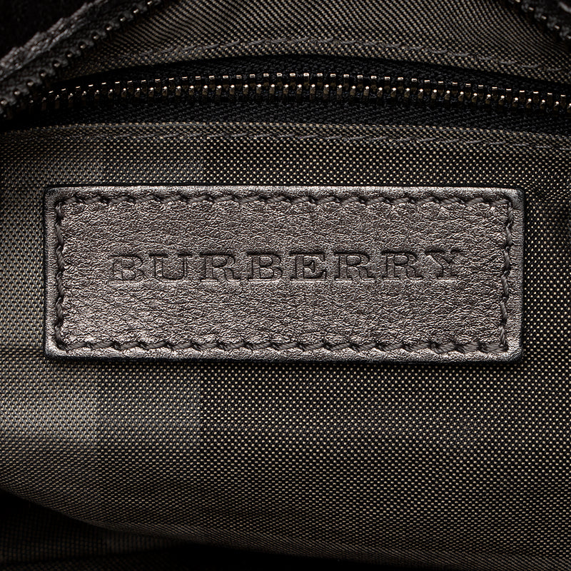 Burberry Metallic Leather Large Satchel (SHF-14682)