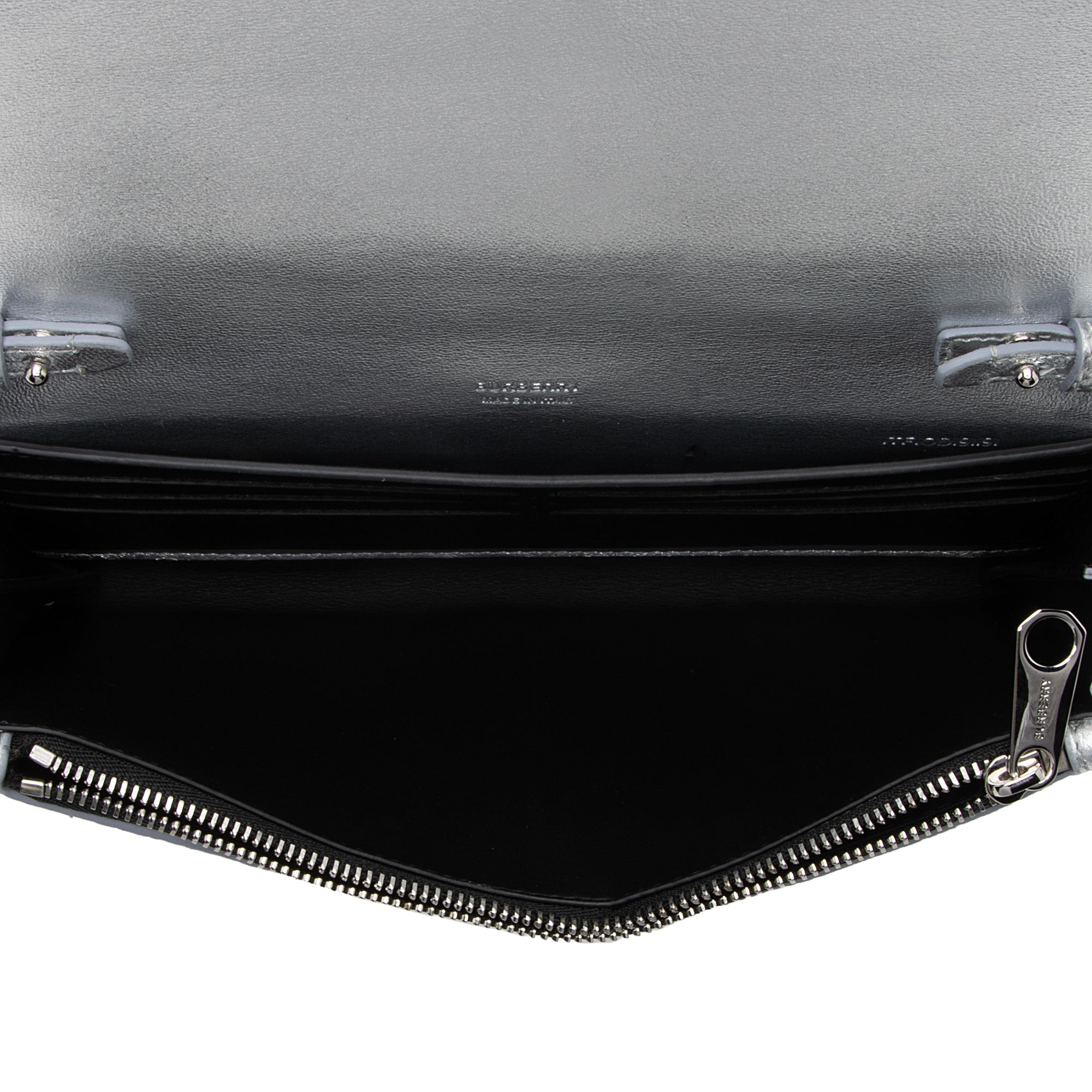 Burberry Metallic Quilted Lambskin TB Lola Wallet on Chain (SHF-22393)