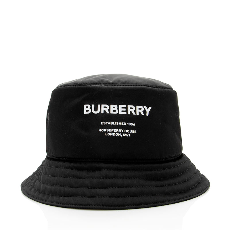 Burberry Nylon Horseferry Bucket Hat - Size L (SHF-19077)