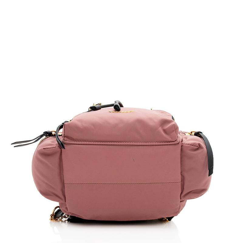 Burberry Nylon Leather Medium Rucksack Backpack (SHF-12368)