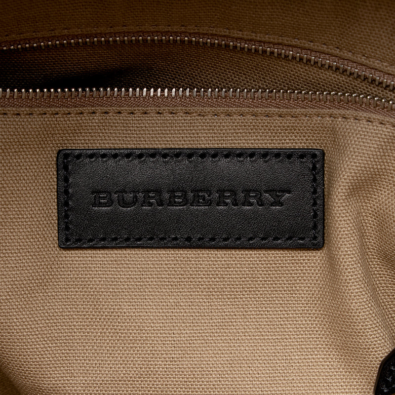 Burberry Pebbled Leather House Check Ashby Medium Hobo (SHF-22726) – LuxeDH