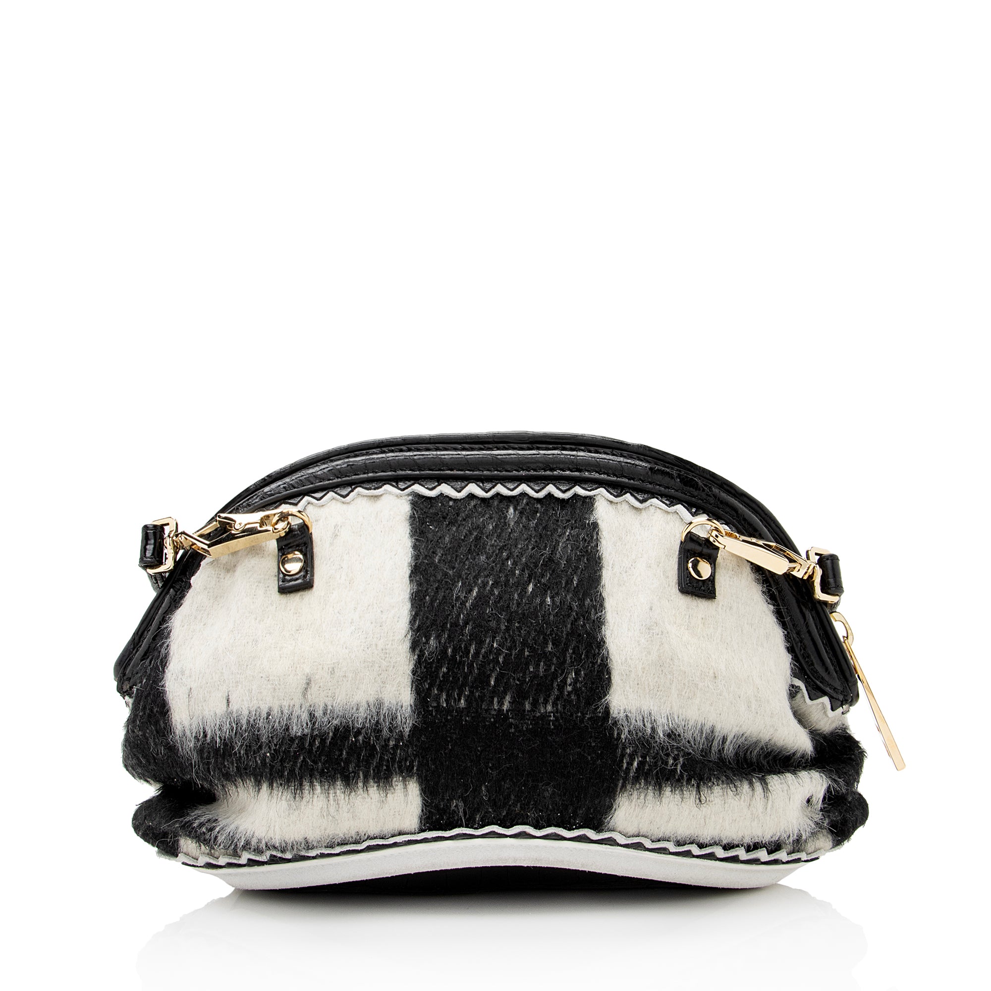 Burberry Prorsum Alpaca Alligator Suede Wilbur Crossbody Bag (SHF-2252