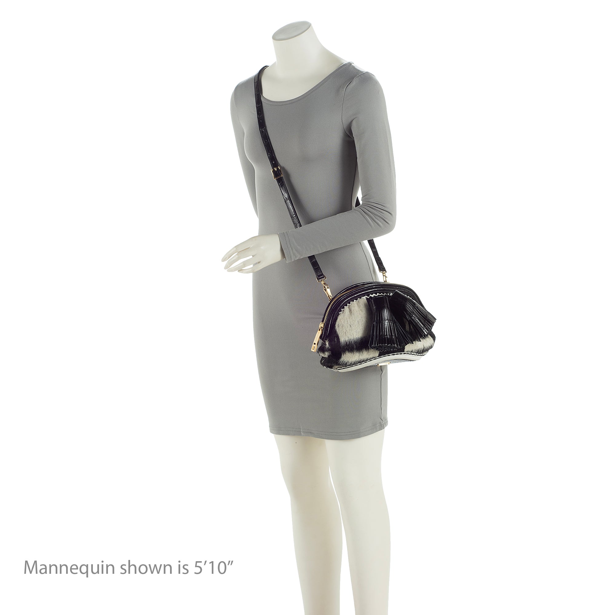 Burberry Prorsum Alpaca Alligator Suede Wilbur Crossbody Bag (SHF-22523)