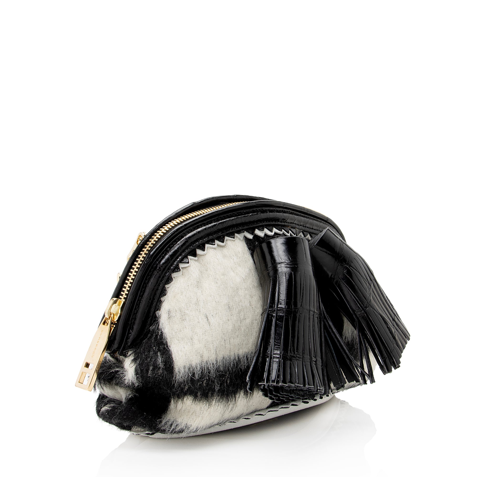 Burberry Prorsum Alpaca Alligator Suede Wilbur Crossbody Bag (SHF-22523)