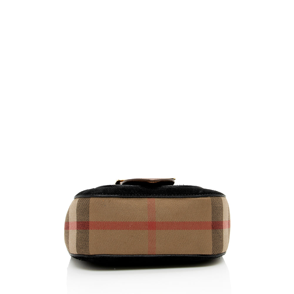 Burberry Prorsum Housecheck Buckle Crossbody Bag (SHF-14992)