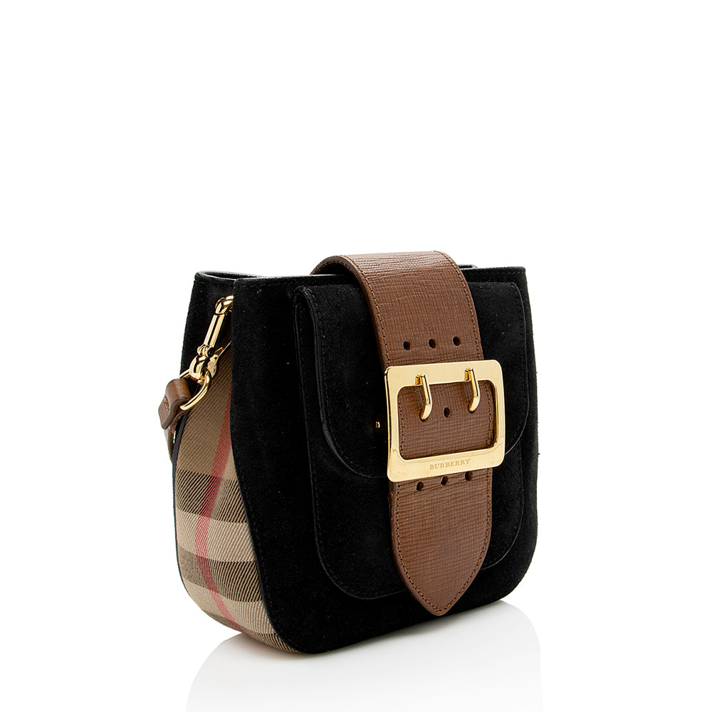 Burberry Prorsum Housecheck Buckle Crossbody Bag (SHF-14992)