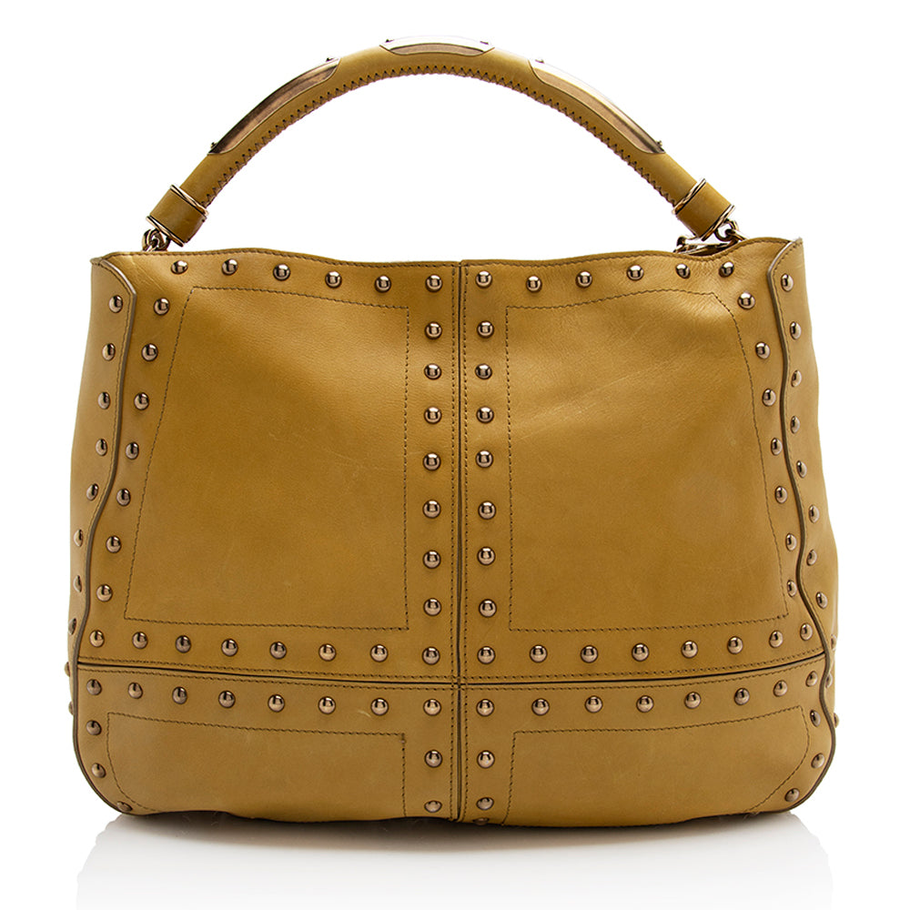 Burberry Prorsum Leather Studded Hobo (SHF-21913)