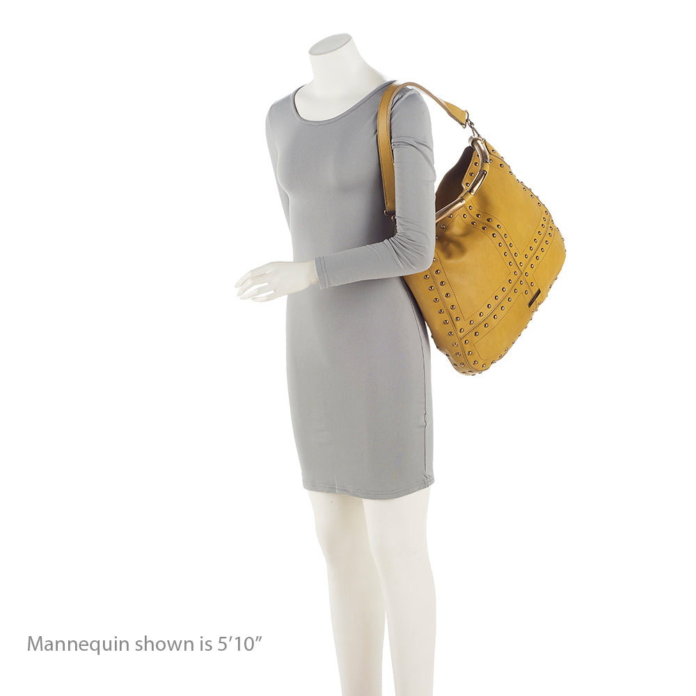 Burberry Prorsum Leather Studded Hobo (SHF-21913)