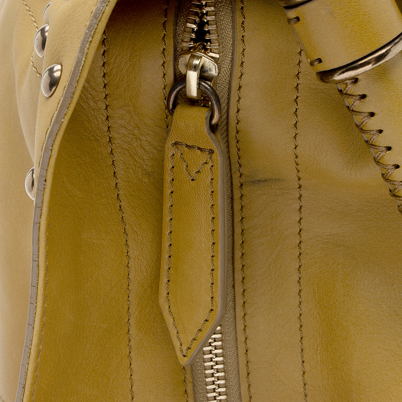 Burberry Prosum Leather Studded Hobo (SHF-18481)
