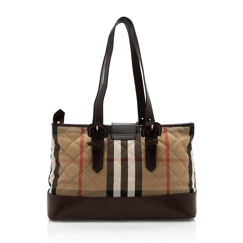 Burberry Quilted House Check Manor Tote - FINAL SALE (SHF-17164)