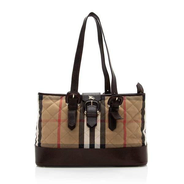 Burberry Quilted House Check Manor Tote - FINAL SALE (SHF-17164)