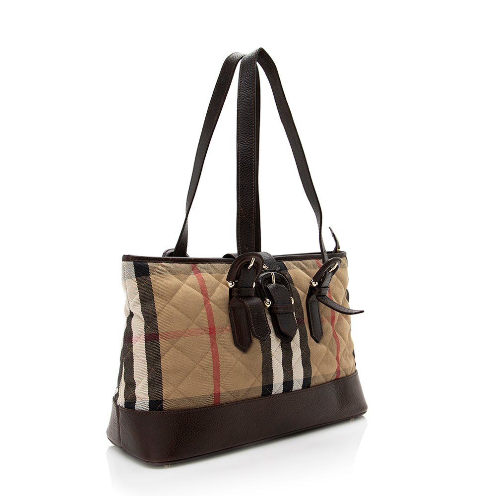 Burberry Quilted House Check Manor Tote - FINAL SALE (SHF-17164)