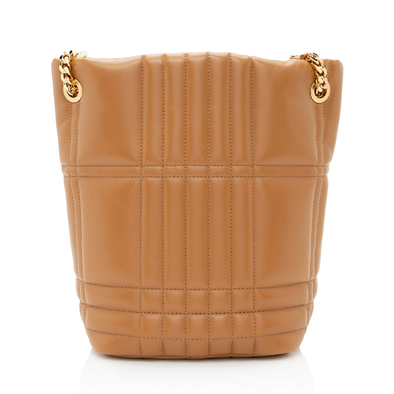 Burberry Quilted Lambskin Lola Small Bucket Bag (SHF-21197)