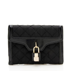 Burberry Quilted Nylon Lock French Wallet (SHF-11871)