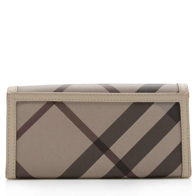 Burberry Smoked Check Continental Wallet (SHF-17591)