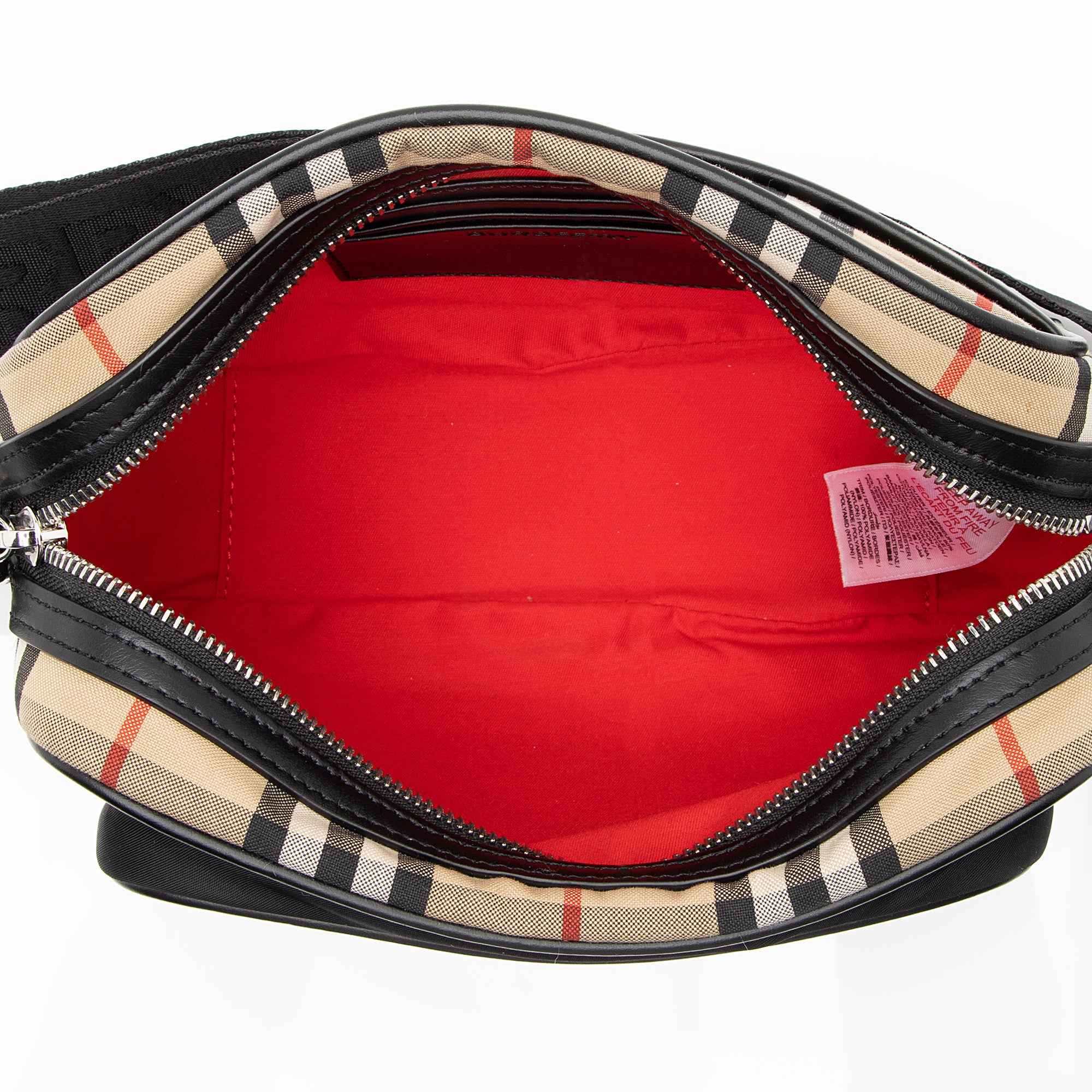 Burberry Vintage Canvas Check Leather Crossbody Bag (SHF-23042)