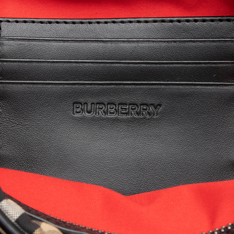 Burberry Vintage Canvas Check Leather Crossbody Bag (SHF-23042)