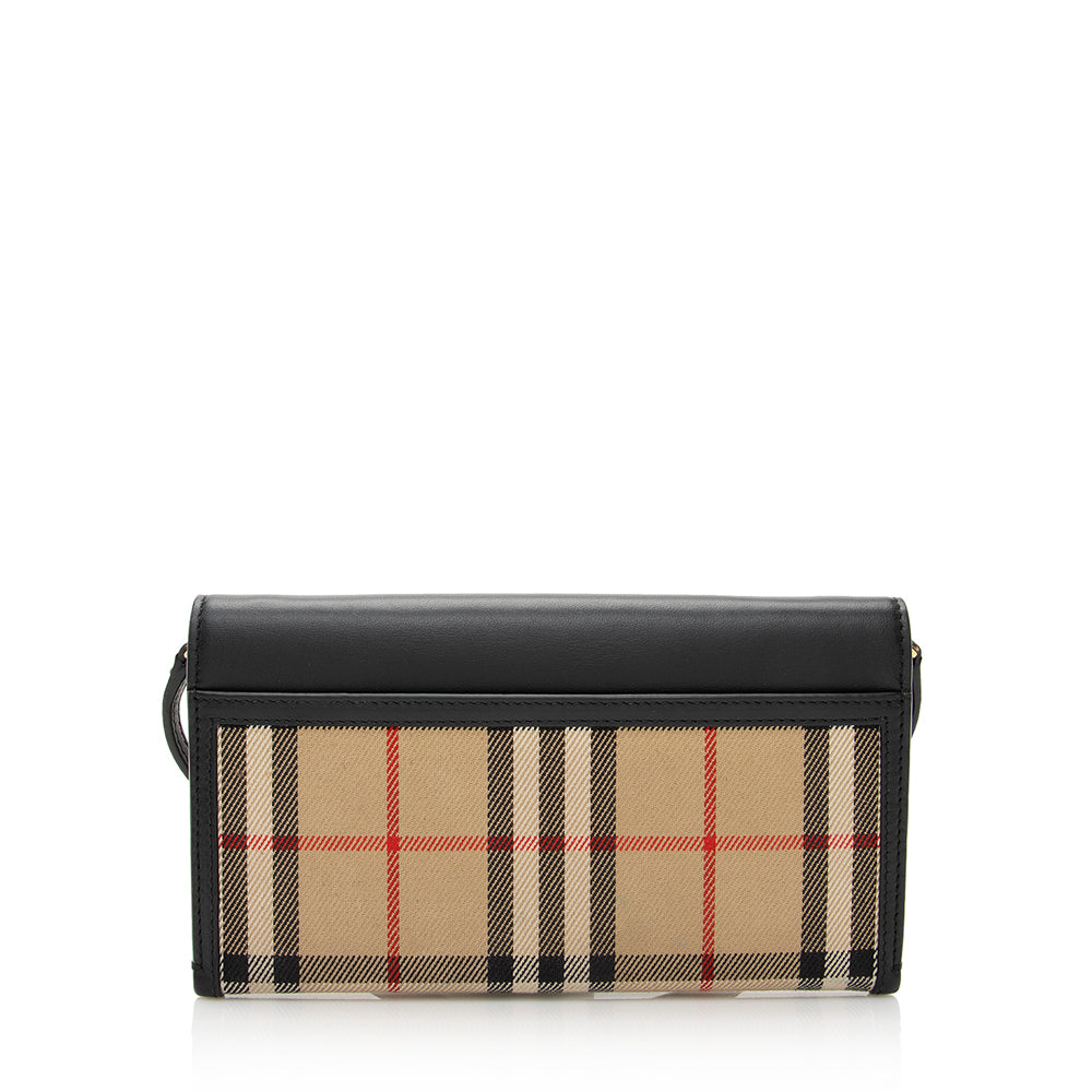 Burberry Vintage Check Phone Pocket Crossbody Bag (SHF-21987)