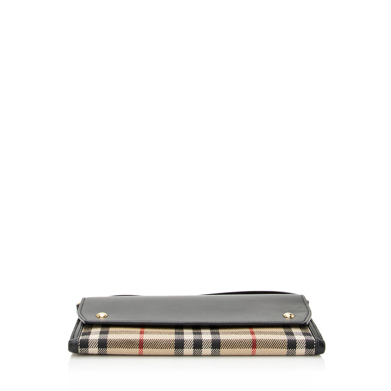 Burberry Vintage Check Phone Pocket Crossbody Bag (SHF-21987)
