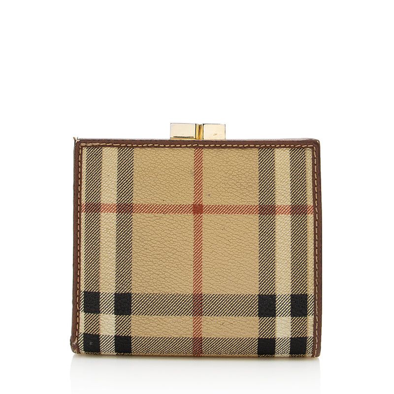 Burberry Check Zip Around Large Wallet (SHF-17361) – LuxeDH