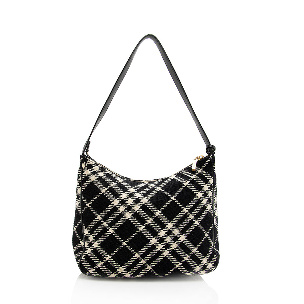 Burberry Wool Nova Check Shoulder Bag (SHF-20309)
